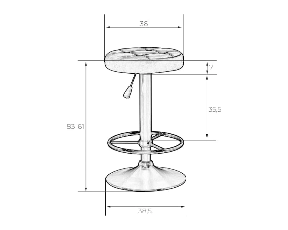 Табурет барный Bruno Gold