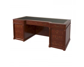 Стол руководителя с передней панелью матовый, кожа 1800х900х780 Artmoble images