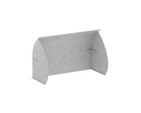 Кабина настольная скругленная на стол VE.KB2-138.6 1380x600x1000 Акустикс / AcustiX images