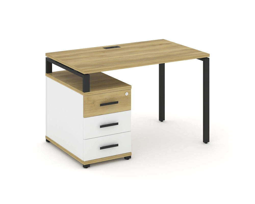 Стол письменный с 1 опорной тумбой CN.SP-302 W 1180/1546x720x750 Концепт / Concept