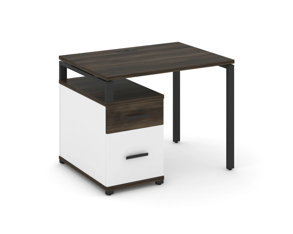 Стол письменный с 1 опорной тумбой CN.SP-305 W 980/1346x720x750 Концепт / Concept