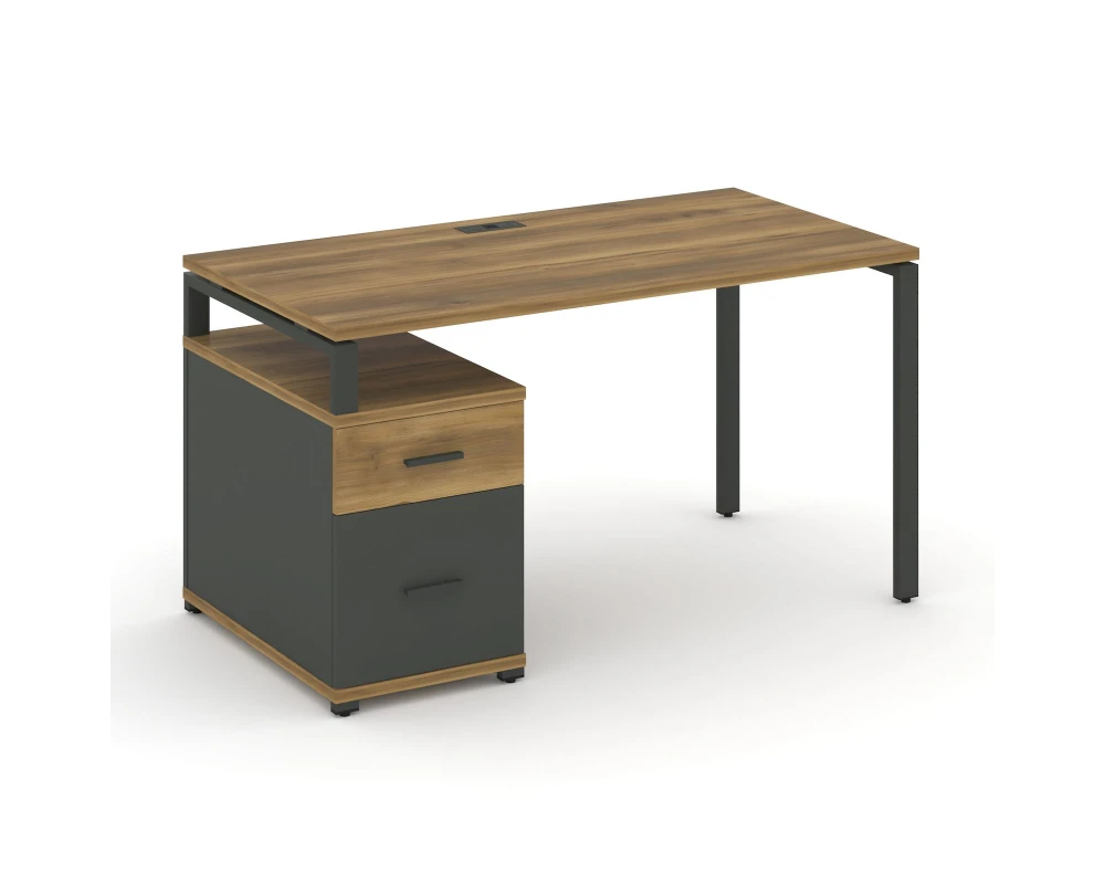 Стол письменный с 1 опорной тумбой CN.SP-305 W 980/1346x720x750 Концепт / Concept