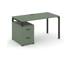 Стол письменный с 1 опорной тумбой CN.SP-307 B 1380/1746x720x750 Концепт / Concept images