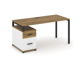 Стол письменный с 1 опорной тумбой CN.SP-308 W 1580/1946x720x750 Концепт / Concept images