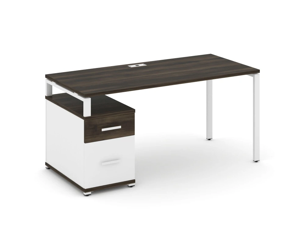Стол письменный с 1 опорной тумбой CN.SP-308 W 1580/1946x720x750 Концепт / Concept