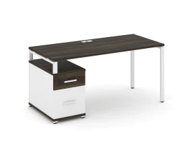 Стол письменный с 1 опорной тумбой CN.SP-308 W 1580/1946x720x750 Концепт / Concept images