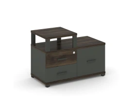 Тумба приставная широкая 2 ящ. 1 распаш. фасад с надставкой узкой CN.TSP-005 A 836x420x583 Концепт / Concept images