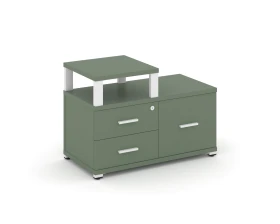 Тумба приставная широкая 2 ящ. 1 распаш. фасад с надставкой узкой CN.TSP-005 W 836x420x583 Концепт / Concept images