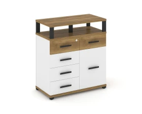 Тумба приставная широкая 5 ящ. 1 распаш. фасад с надставкой широкой CN.TSP-018 B 836x420x917 Концепт / Concept images