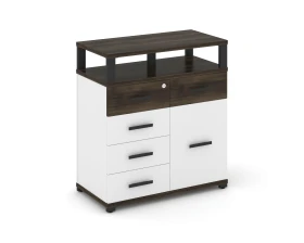 Тумба приставная широкая 5 ящ. 1 распаш. фасад с надставкой широкой CN.TSP-018 B 836x420x917 Концепт / Concept images