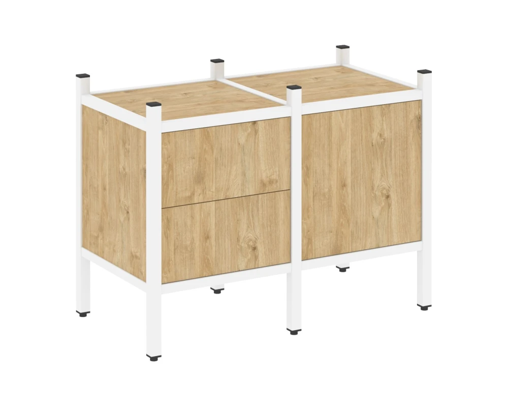 Прямой стеллаж L-01 862x446x636 Лофт / Loft