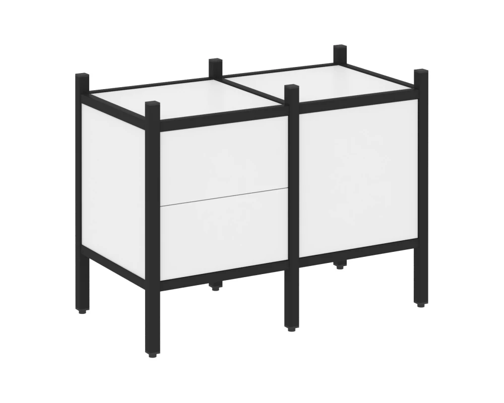 Прямой стеллаж L-01 862x446x636 Лофт / Loft