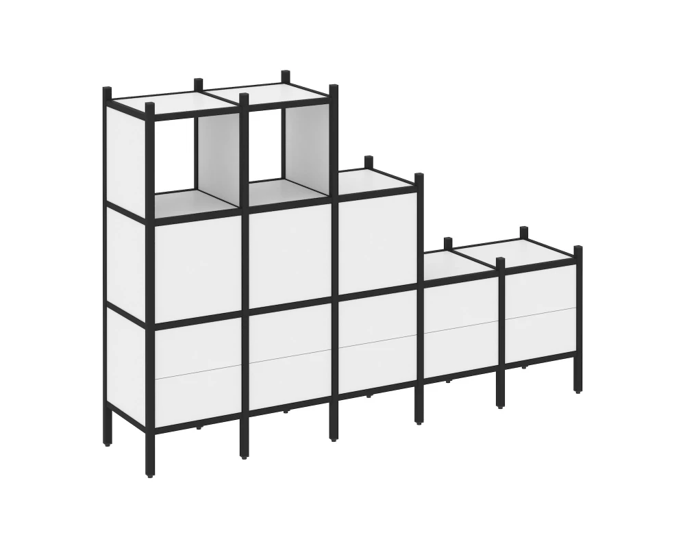 Прямой стеллаж L-19 2110x446x1458 Лофт / Loft