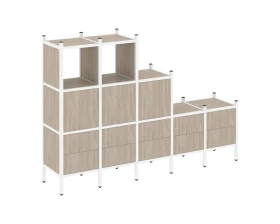 Прямой стеллаж L-19 2110x446x1458 Лофт / Loft images