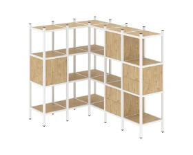 Угловой внутренний стеллаж L-30 1278x1278x1458 Лофт / Loft images