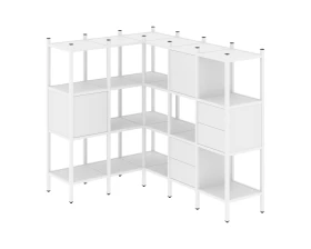 Угловой внутренний стеллаж L-30 1278x1278x1458 Лофт / Loft images