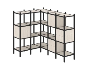 Угловой внутренний стеллаж L-30 1278x1278x1458 Лофт / Loft images