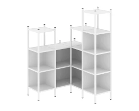 Угловой внутренний стеллаж L-39 1278x1278x1869 Лофт / Loft images