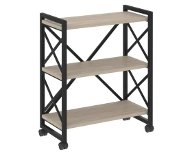 Стеллаж на колесных опорах - 3 полки 800х400х968 Лофт / Loft images