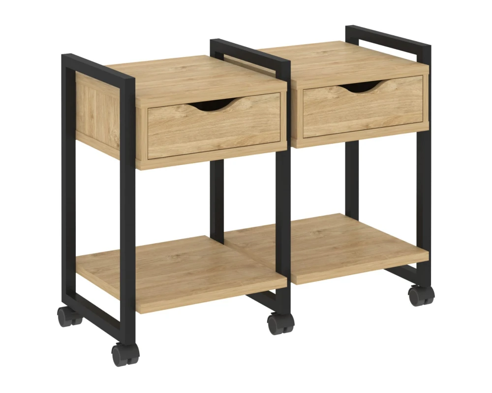 Тумба на колесных опорах наборная. Вариант №1 970х460х767 Лофт / Loft