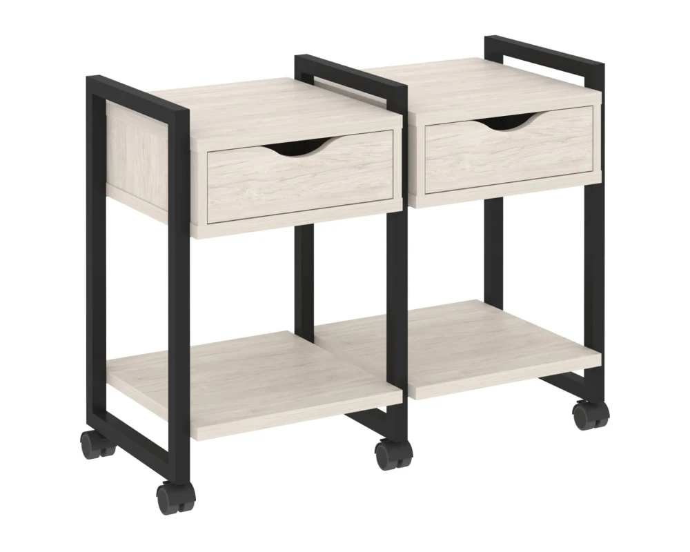 Тумба на колесных опорах наборная. Вариант №1 970х460х767 Лофт / Loft