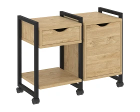 Тумба на колесных опорах наборная. Вариант №3 970х460х767 Лофт / Loft images