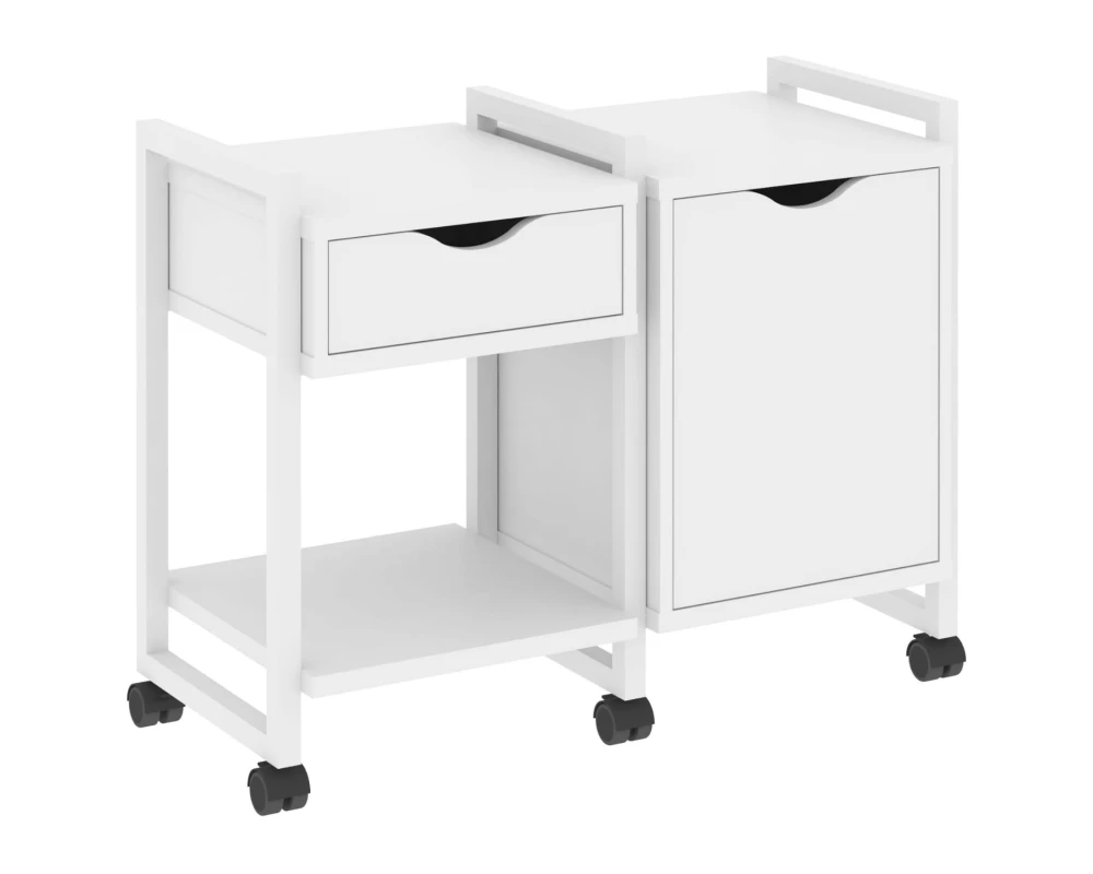 Тумба на колесных опорах наборная. Вариант №3 970х460х767 Лофт / Loft