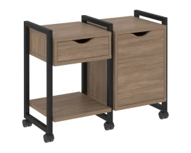 Тумба на колесных опорах наборная. Вариант №3 970х460х767 Лофт / Loft images