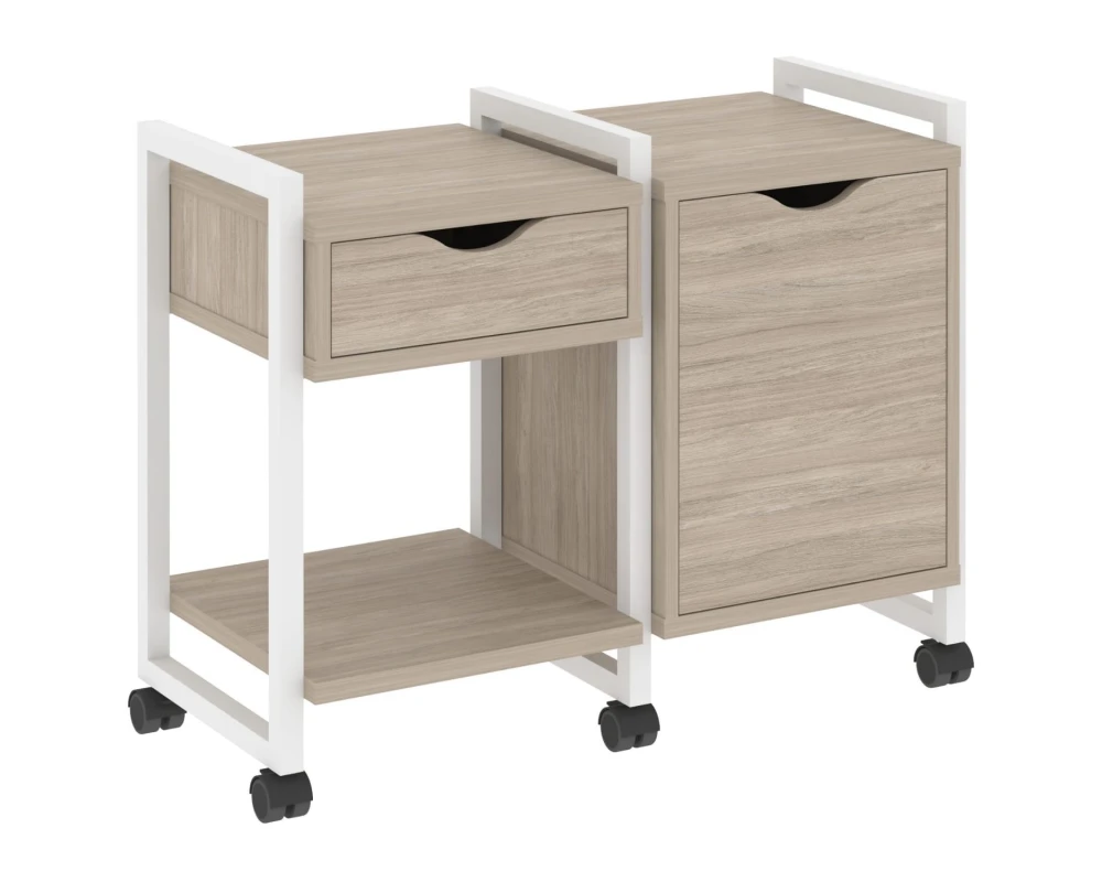 Тумба на колесных опорах наборная. Вариант №3 970х460х767 Лофт / Loft