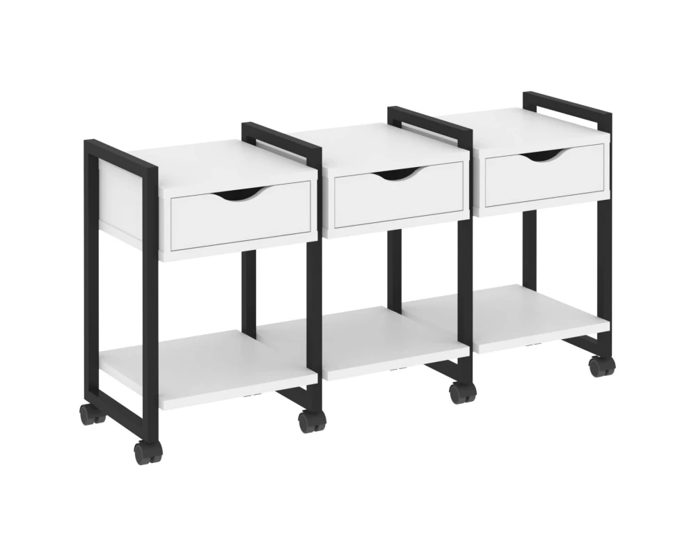 Тумба на колесных опорах наборная. Вариант №4 1440х460х767 Лофт / Loft