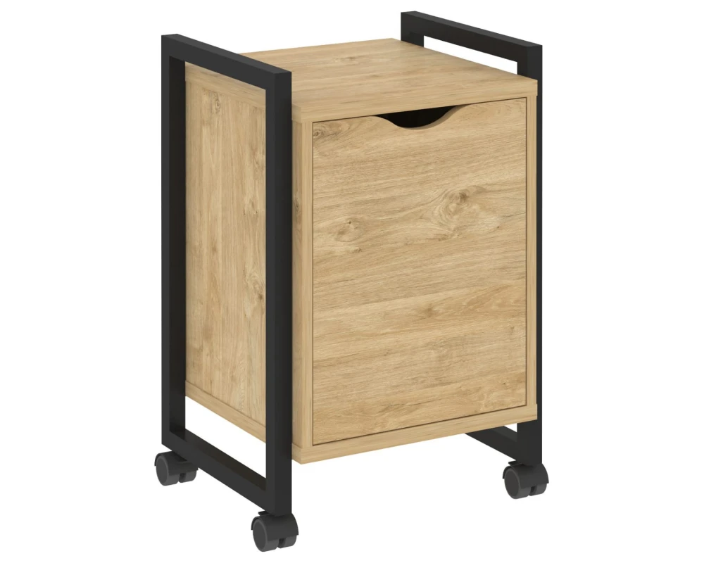 Тумба на колесных опорах с распашным фасадом 500х460х767 Лофт / Loft