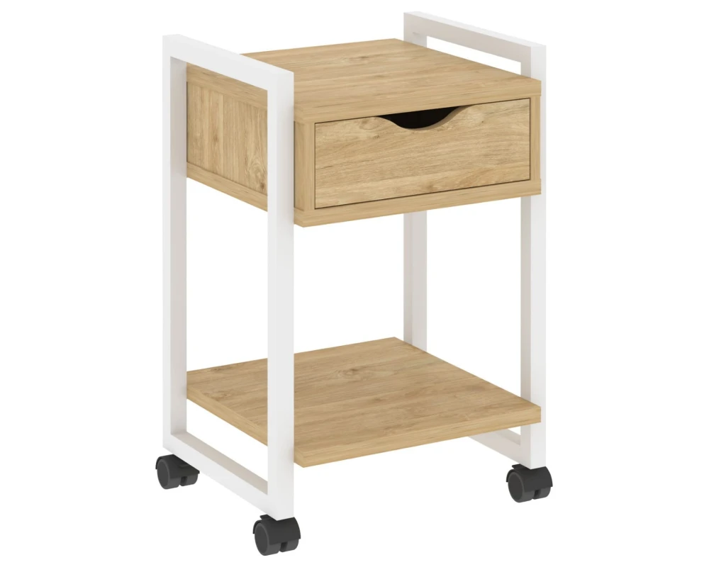 Тумба на колесных опорах с ящиком и полкой 500х460х767 Лофт / Loft