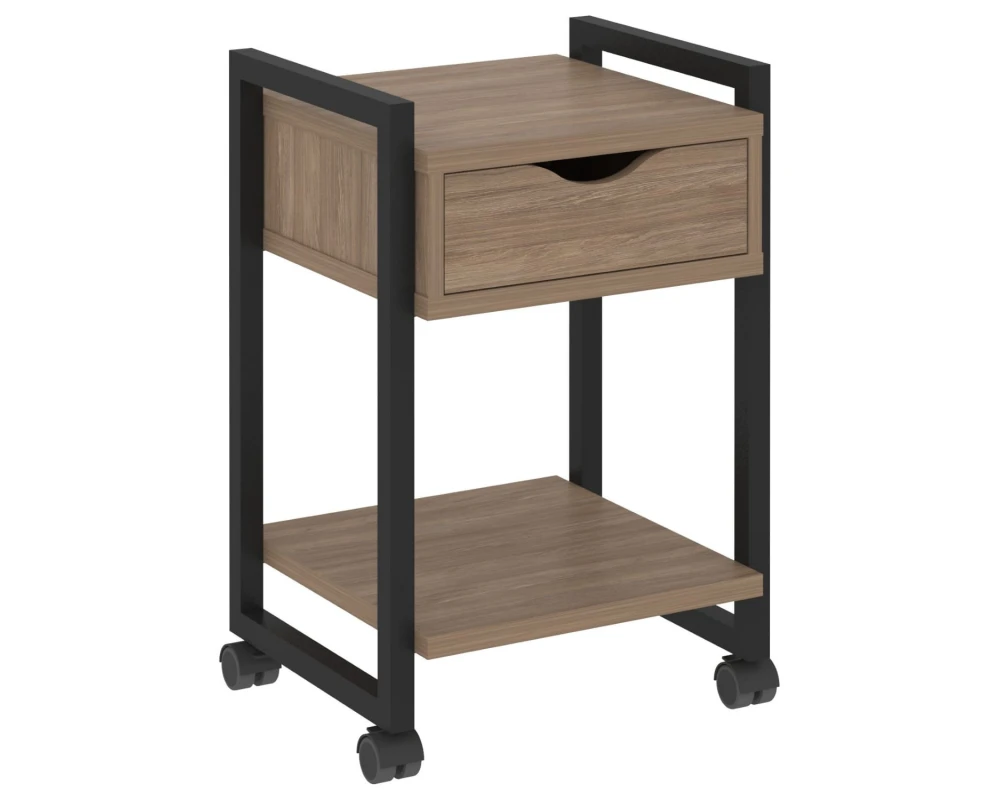 Тумба на колесных опорах с ящиком и полкой 500х460х767 Лофт / Loft