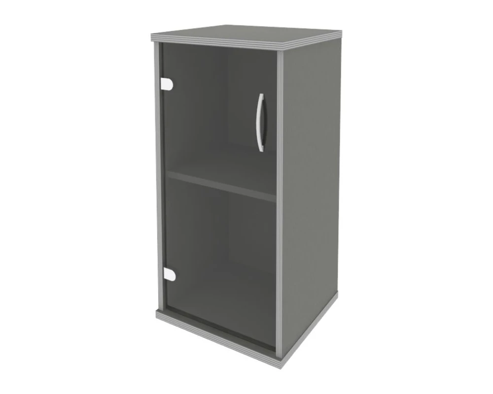 Шкаф низкий узкий левый 1 низкая дверь стекло Рива / Riva