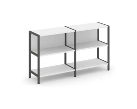 Двухсекционный стеллаж двухярусный 1590х400х879 Шелф Систем / Shelf System images