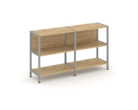 Двухсекционный стеллаж двухярусный 1590х400х879 Шелф Систем / Shelf System images