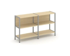 Двухсекционный стеллаж двухярусный 1590х400х879 Шелф Систем / Shelf System images