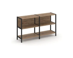 Двухсекционный стеллаж двухярусный 1590х400х879 Шелф Систем / Shelf System images