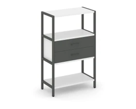 Односекционный стеллаж трехярусный с ящиками 810х400х1246 Шелф Систем / Shelf System images