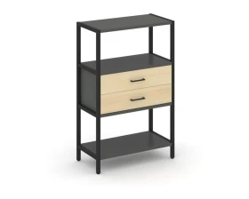 Односекционный стеллаж трехярусный с ящиками 810х400х1246 Шелф Систем / Shelf System images