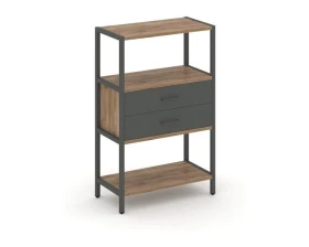 Односекционный стеллаж трехярусный с ящиками 810х400х1246 Шелф Систем / Shelf System images