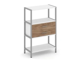 Односекционный стеллаж трехярусный с ящиками 810х400х1246 Шелф Систем / Shelf System images