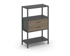 Односекционный стеллаж трехярусный с ящиками 810х400х1246 Шелф Систем / Shelf System images
