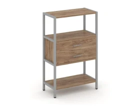 Односекционный стеллаж трехярусный с ящиками 810х400х1246 Шелф Систем / Shelf System images