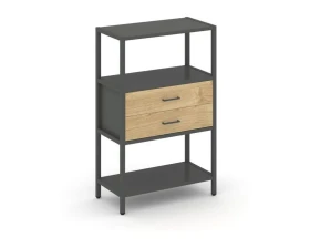 Односекционный стеллаж трехярусный с ящиками 810х400х1246 Шелф Систем / Shelf System images