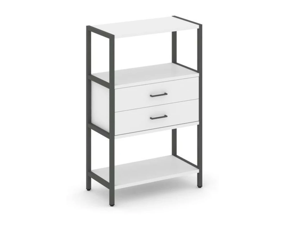 Односекционный стеллаж трехярусный с ящиками 810х400х1246 Шелф Систем / Shelf System