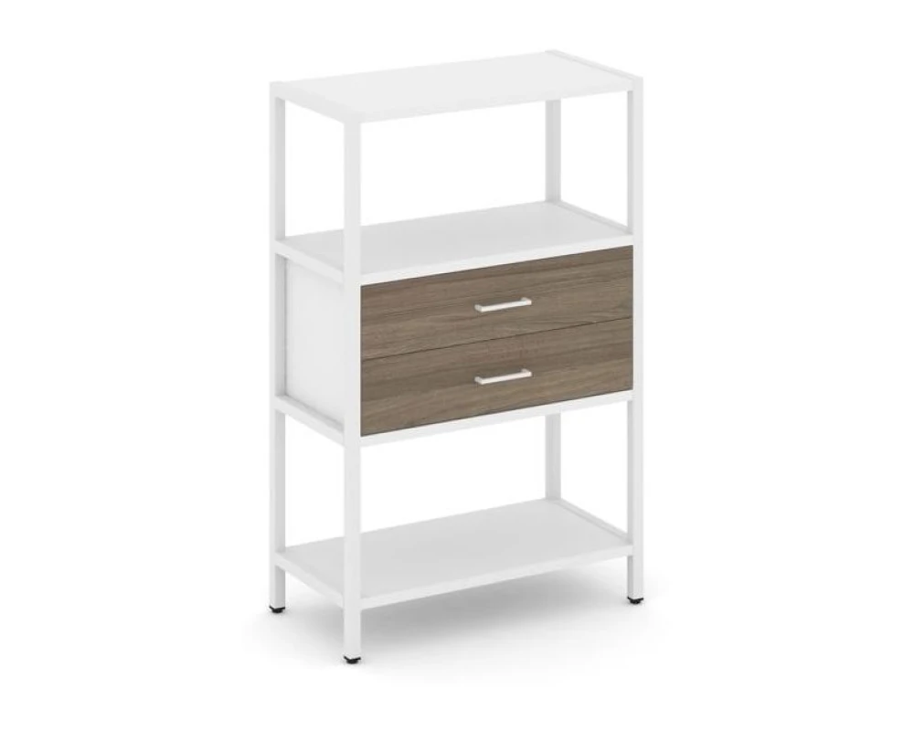 Односекционный стеллаж трехярусный с ящиками 810х400х1246 Шелф Систем / Shelf System