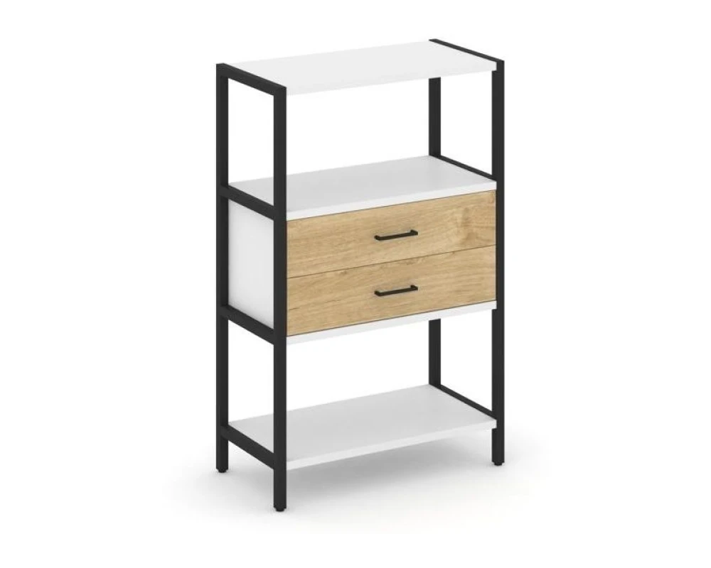 Односекционный стеллаж трехярусный с ящиками 810х400х1246 Шелф Систем / Shelf System
