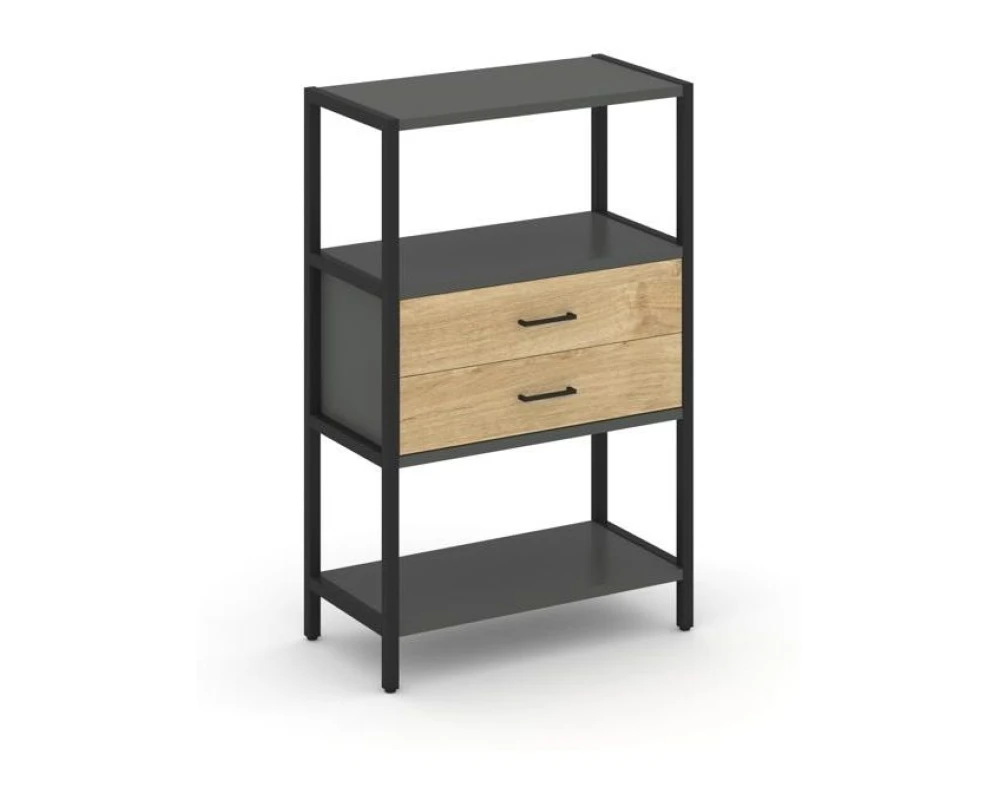 Односекционный стеллаж трехярусный с ящиками 810х400х1246 Шелф Систем / Shelf System