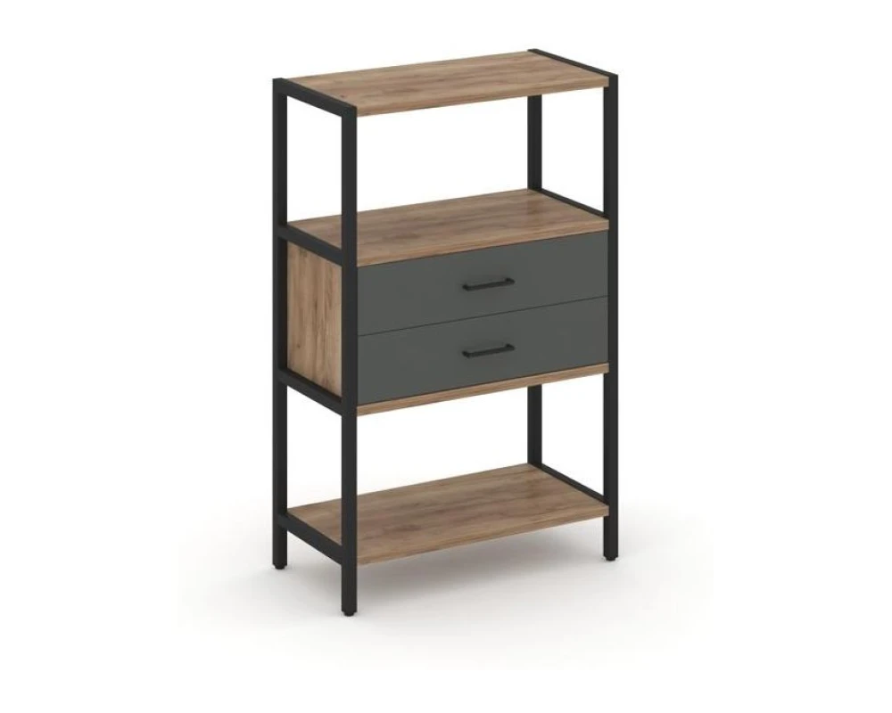 Односекционный стеллаж трехярусный с ящиками 810х400х1246 Шелф Систем / Shelf System